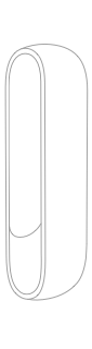 Stylized IQOS Originals DUO device and USB charger to charge it.