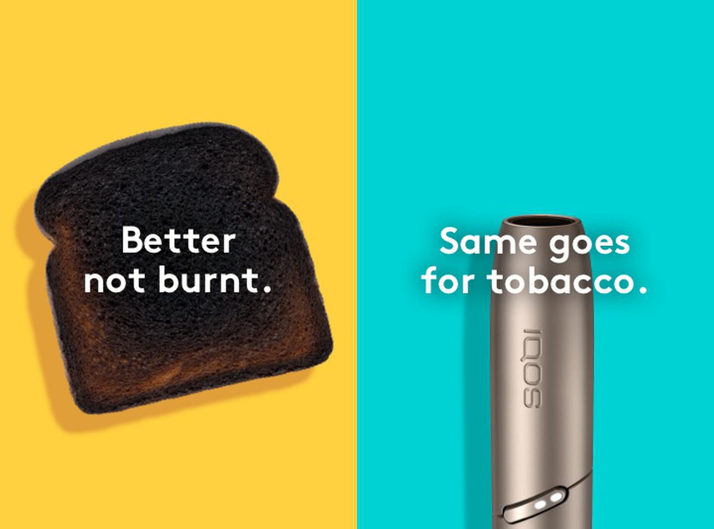 IQOS doesn't burn tobacco