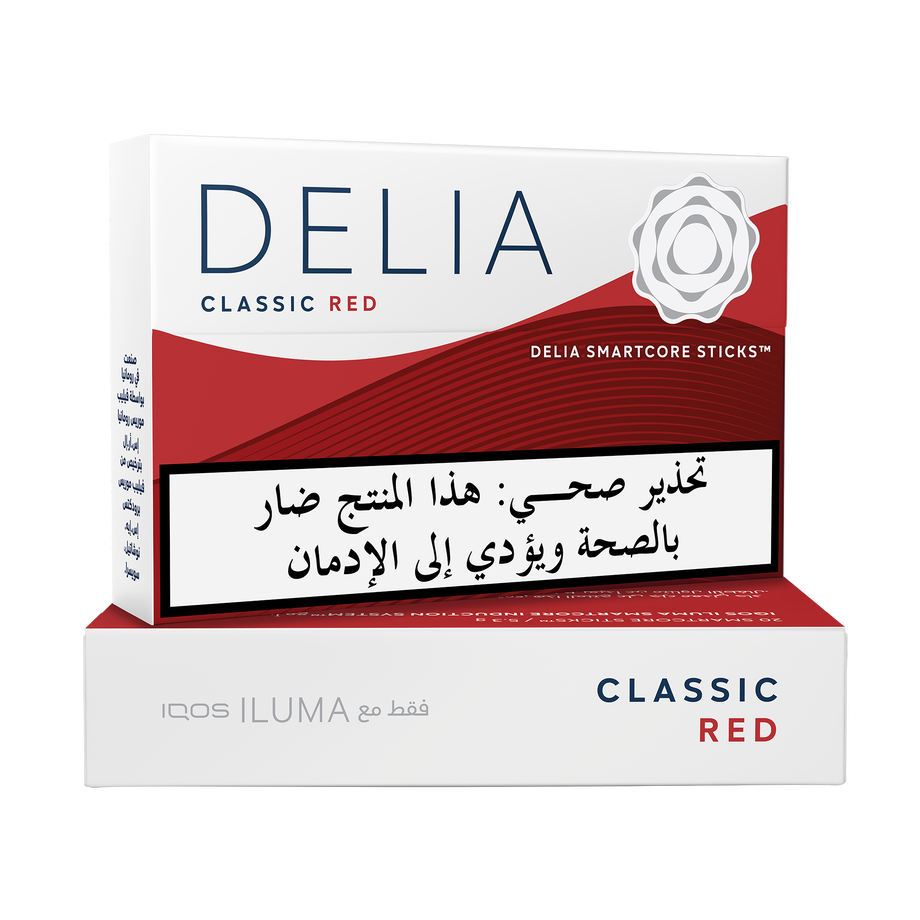 IQOS ILUMA DELIA Classic Red tobacco sticks package