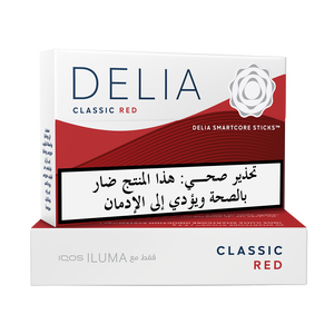 IQOS ILUMA DELIA Classic Red tobacco sticks package