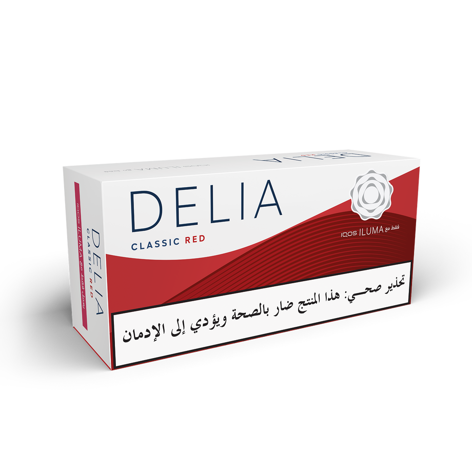 IQOS ILUMA DELIA Classic Red tobacco sticks package