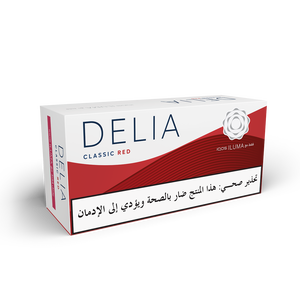 IQOS ILUMA DELIA Classic Red tobacco sticks package
