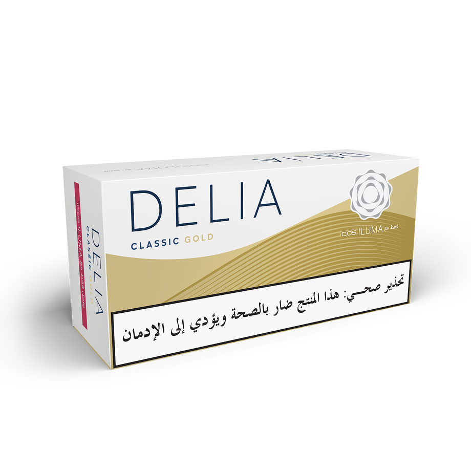 IQOS ILUMA DELIA Classic Gold tobacco sticks package