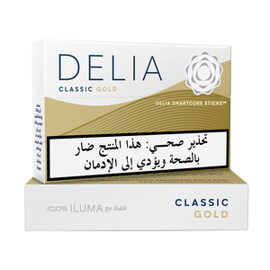 IQOS ILUMA DELIA Classic Gold tobacco sticks package