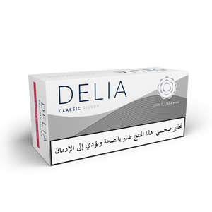 IQOS ILUMA DELIA Classic Silver tobacco sticks package