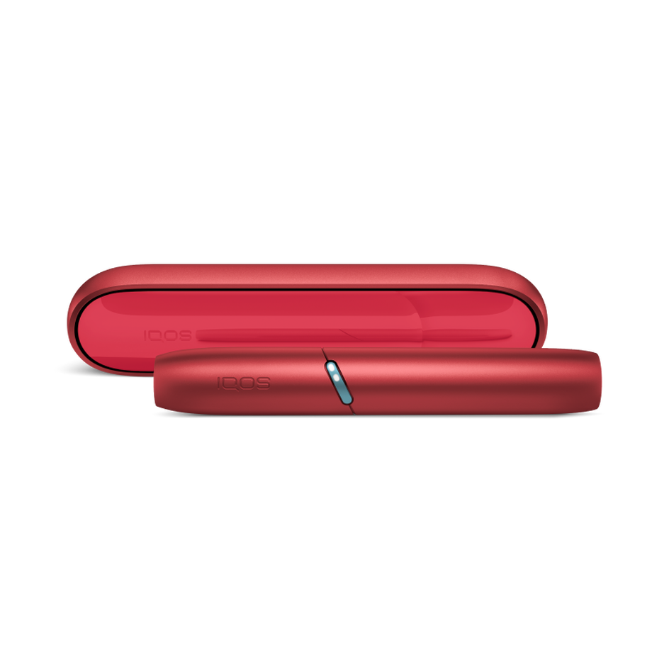  IQOS 3 DUO Starter Kit, Frosted, Red : Health & Personal Care
