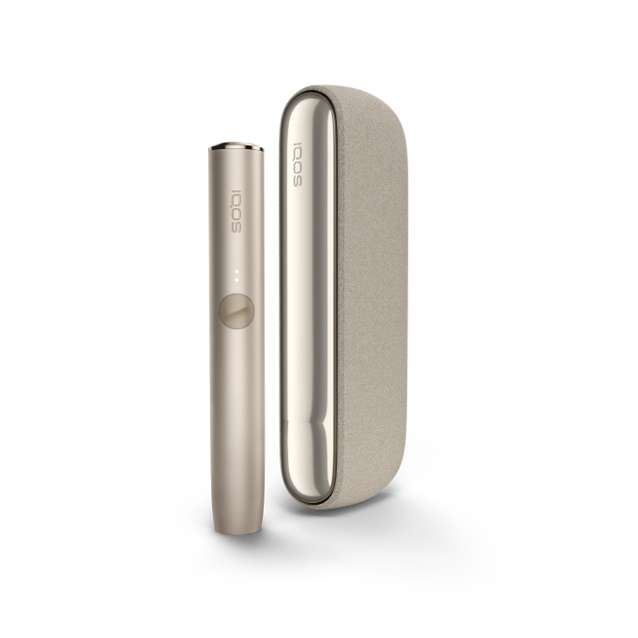 جهاز IQOS ILUMA وشاحن جيب باللون بني