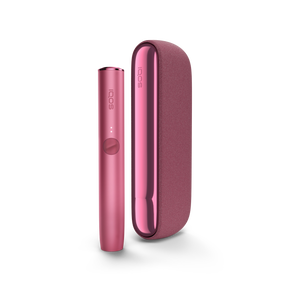 جهاز IQOS ILUMA وشاحن جيب باللون أحمر 