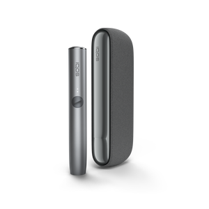 جهاز IQOS ILUMA وشاحن جيب باللون رمادي
