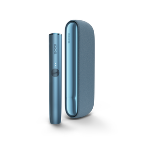 جهاز IQOS ILUMA وشاحن جيب باللون أزرق 