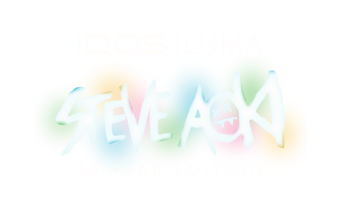 Logo IQOS ILUMA Steve Aoki 10 years edition