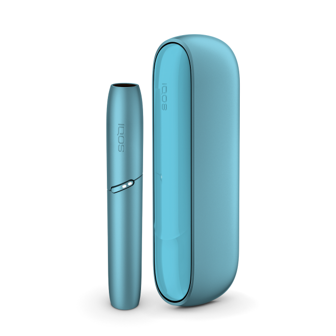 أنبوب تسخين وشاحن جيب جهاز التبغ المُسخَّن IQOS Originals Duo بلون التركواز.